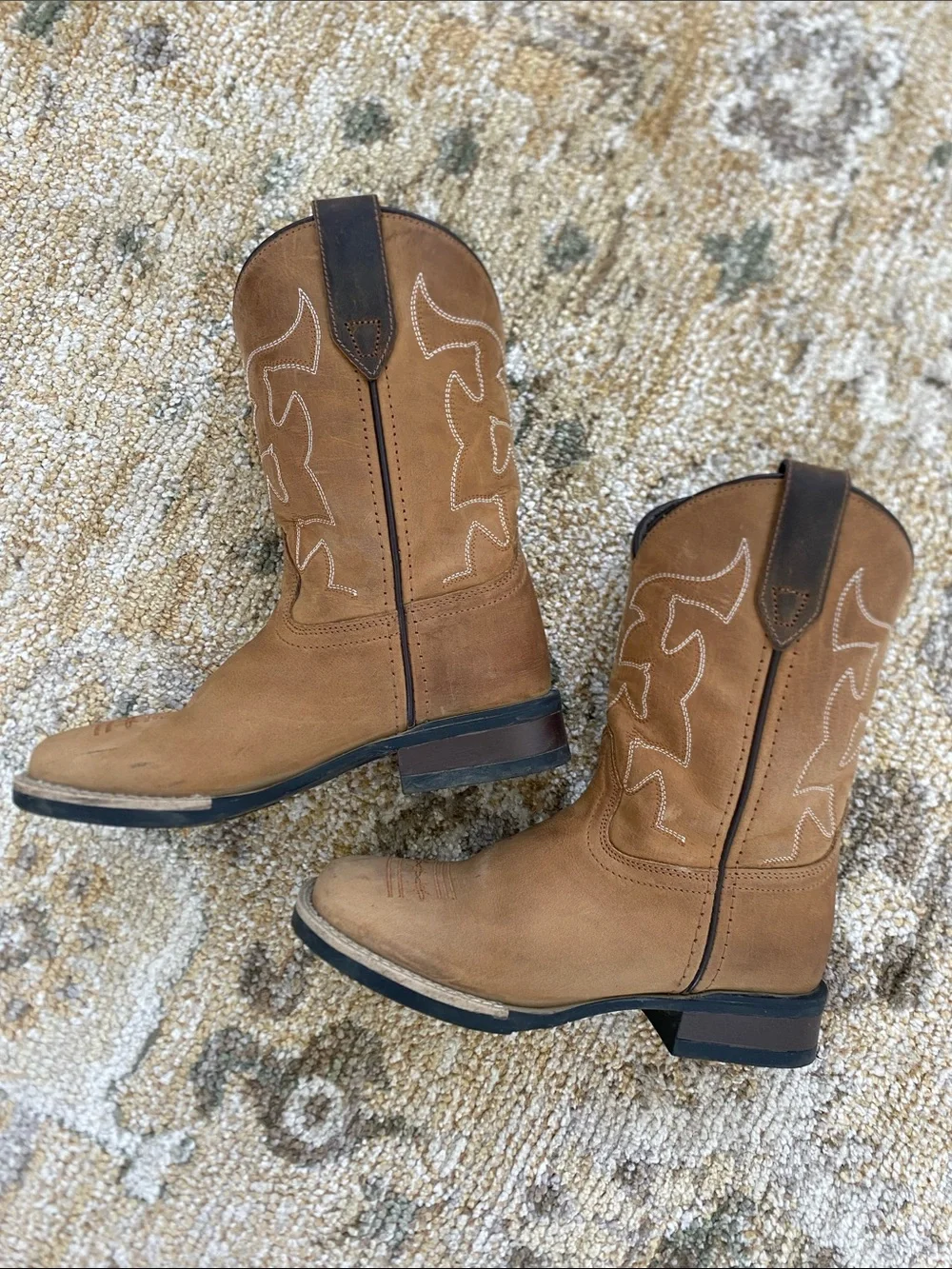 Roper Tan Kids Western Pull-On Boots